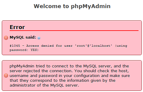 mac mysql error 1045: access denied for user 